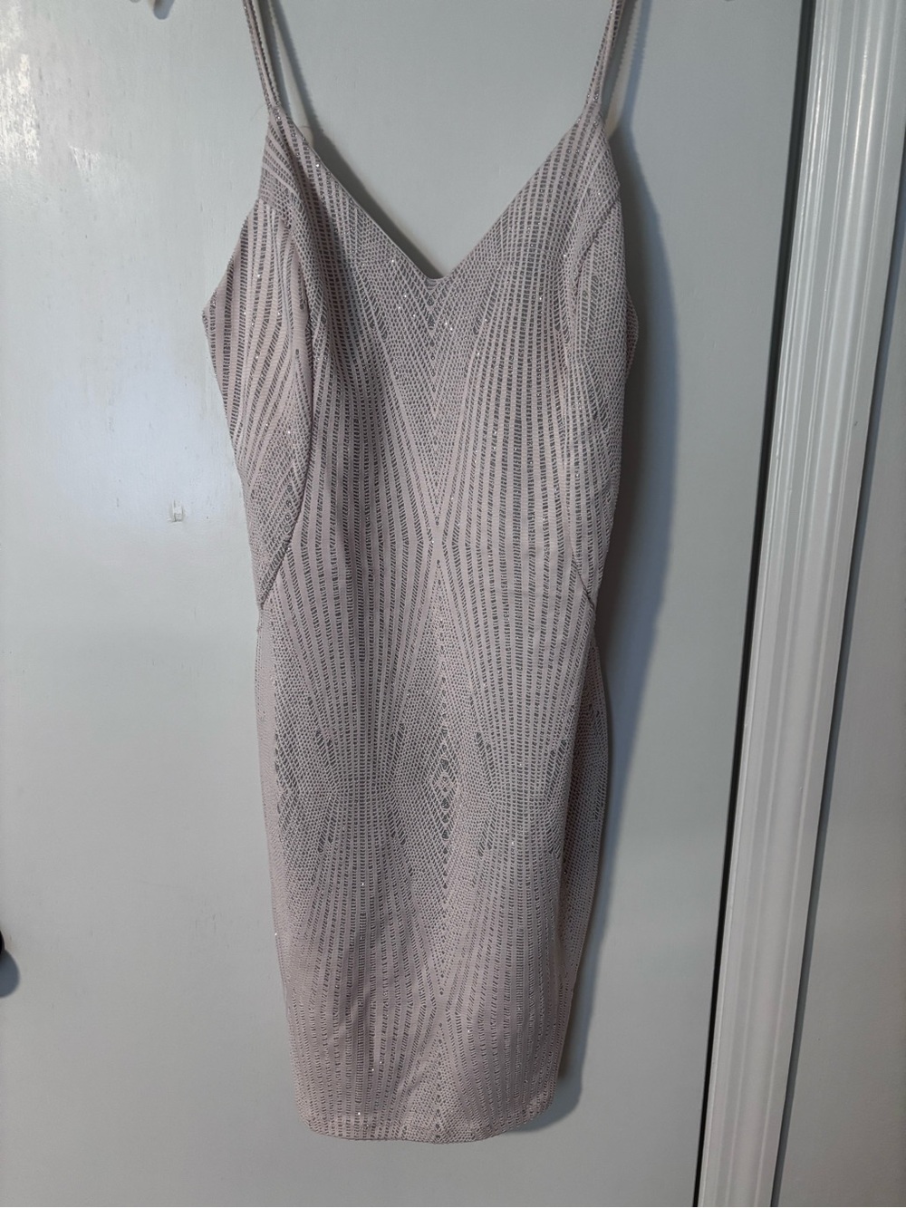 Haute Monde Blush Beaded Slip Dress